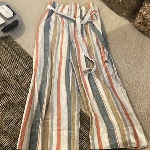 Tie waist pants